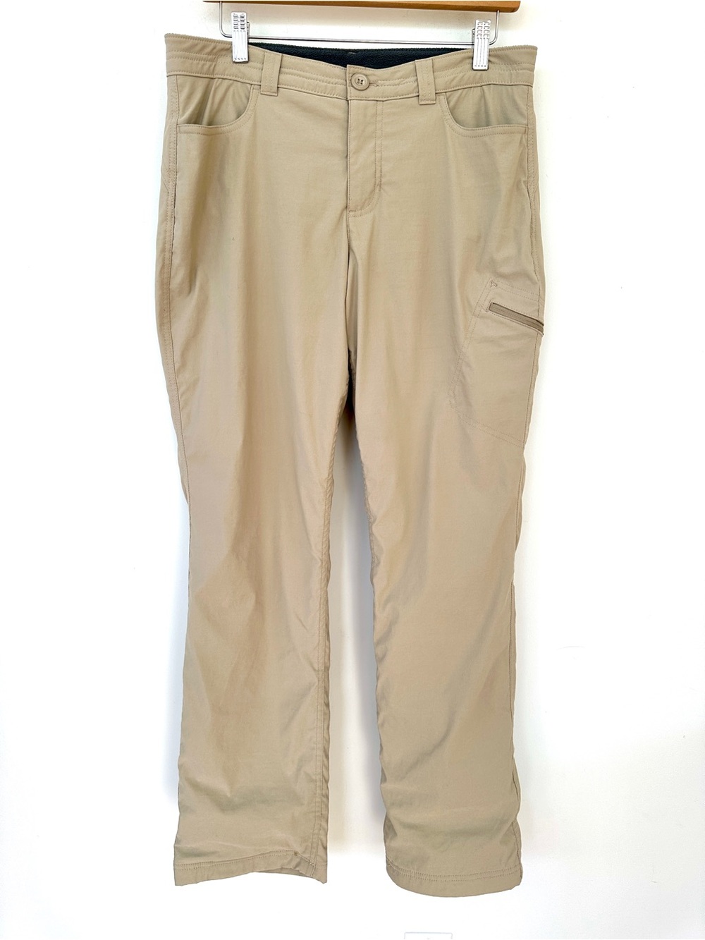 Eddie Bauer Khaki Performance Pants, Outdoor, Active, Hiking, Fleece Lined